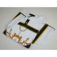 thumbnail image 6 of Men LAVERITA European Fashion Crew Shirt Rhine Stones Chain Floral 12085 White, 6 of 10
