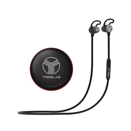 TREBLAB J1 - Bluetooth Earbuds w/aptX, Best Wireless Headphones for Sports Gym Running [2018 Upgraded] IPX6 Waterproof Sweatproof, Magnetic Ear Buds Headset, Noise Cancelling Earphones Microphone (Best Headset With Microphone For Recording)