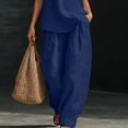 thumbnail image 2 of Favoffer Womens 2 Piece Outfits Sleeveless Solid Color Top Elastic Waist Pocketed Pants Casual Matching Sets for Daily Outdoor Travel Lounge Weekend, 2 of 8