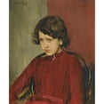 thumbnail image 2 of Valentin Alexandrovich Serov 12x14 Gold Ornate Wood Frame and Double Matted Museum Art Print Titled - Portrait of Praskovia Anatolievna Mamontova (1887), 2 of 4
