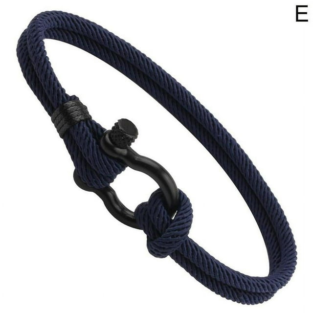 SharkTRUE Fermoir à Manille Réglable en Forme Plate en U pour Bracelet de Survie