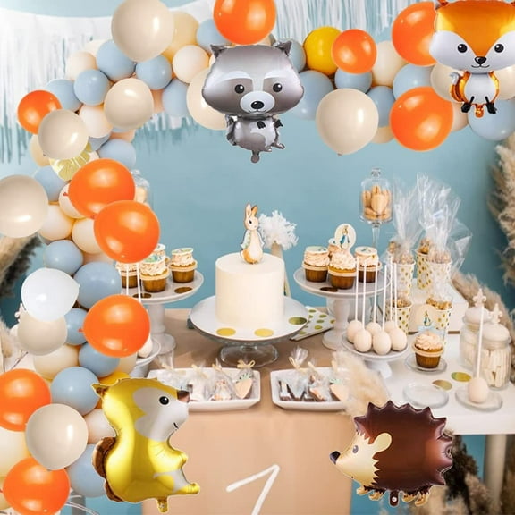 Yansion Woodland Baby Shower Decorations, 54PCS Animal Birthday Party Decors for Kids