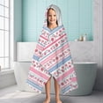 thumbnail image 6 of Pioneer Flower Floral Print Pattern Hooded Bath Towel，60"x35" for Ages 3 To 12 Kids, Quick Dry Lightweight Soft Microfiber Hood Beach Towel Cover Up for Kids, 6 of 7