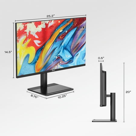 Mobile Pixels - 28-In. 4K UHD LCD Monitor - Black