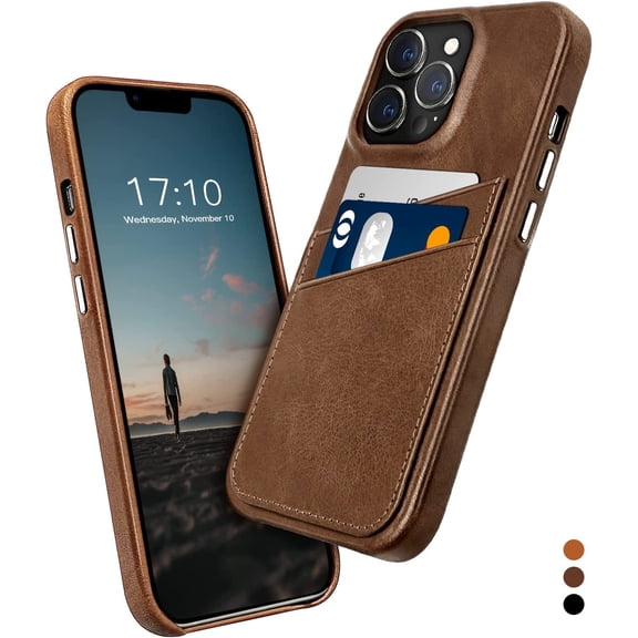 For Apple iPhone 13 Pro Max (6.7") Brushed Hybrid Shock-Absorption Armor Edged Carbon Fiber with Metal Kickstand Rugged Texture Cover ,Xpm Phone Case [Black]