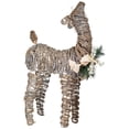 thumbnail image 3 of Northlight Lighted 3D Standing Glittered Rattan Reindeer Outdoor Christmas Decoration - 32" - Clear, 3 of 10