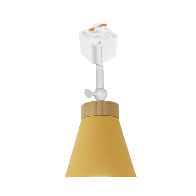 FSLiving Lot de 3 Style Rétro Mini Angle Réglable J-Type Éclairage de Piste Base E26 Lumière de Plafond en Métal Luminaire de Piste pour Miroir de Galerie Loft de Bureau et Piste Non Incluse - Jaune