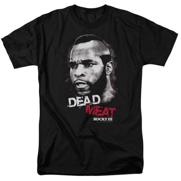 Rocky Iii Dead Meat Adult 18/1 T-Shirt Black