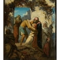 thumbnail image 3 of Henri Lehmann 12x13 Black Modern Framed Museum Art Print Titled - A Scene from the Story of Tobit (ca. 1834-82), 3 of 5
