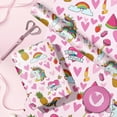 thumbnail image 7 of 23x58 Inch Girl Power Wrapping Paper Roll Unicorns, Rainbow, Hearts, Lipstick Design Party Gift Wrap for Holiday, Birthday Graduation for Girls Women, 7 of 7