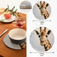 thumbnail image 3 of GZHJMY Round Cotton Trivets Pot Holders 2PCS for Hot Pots and Pans and Pot Holders Cooking and Baking Placemat, Kitchen Placemat Hot Pad Coasters 7/9In-Giraffe, 3 of 5