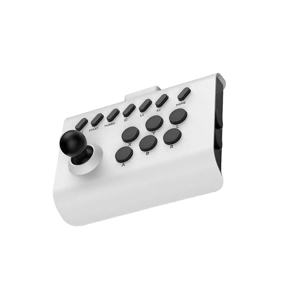 Sidaley Joystick inalámbrico, suministros para juegos, ordenador, teléfono móvil, conexión rápida, mano de obra fina, palo de Control de Videojuegos y accesorios Blanco negro