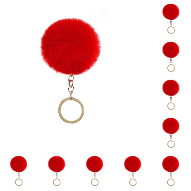 Moyic Fuzzy Ball Llavero Flexible Cómodo Encantador Llaveros Adorable Práctico Llaveros Mujeres para Niños Adultos Ancianos Estudiantes Rojo 5cm Rojo 5cm 10piezas Moyic CBP355528