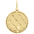 thumbnail image 3 of 10K Yellow Gold Memory Frame Diamond Medallion Photo Engrave Pendant 1.15 CT., 3 of 5