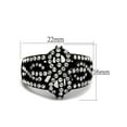 thumbnail image 2 of Stainless Steel Black Ion Plated Bow Design Crystal Fashion Ring Women's Size 9, 2 of 5