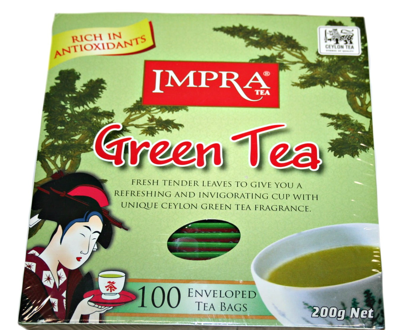 Impra Green Tea 100 Enveloped Tea Bags