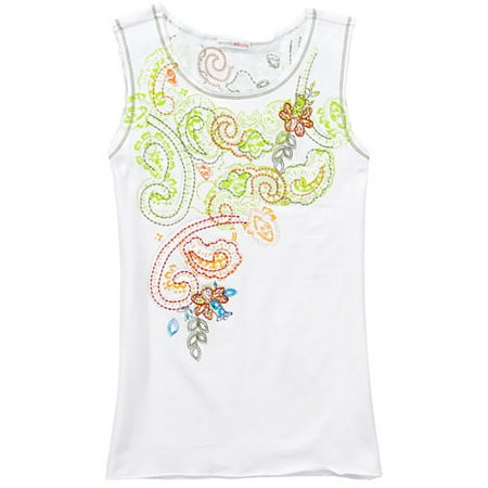 mary-kate and ashley brand - Girls' Embellished Muscle Top