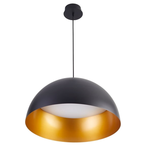 3-21-1550-Oxygen Lighting-Lucci - 23.63 Inch 42W 1 LED Pendant-Black/Industrial Brass Finish