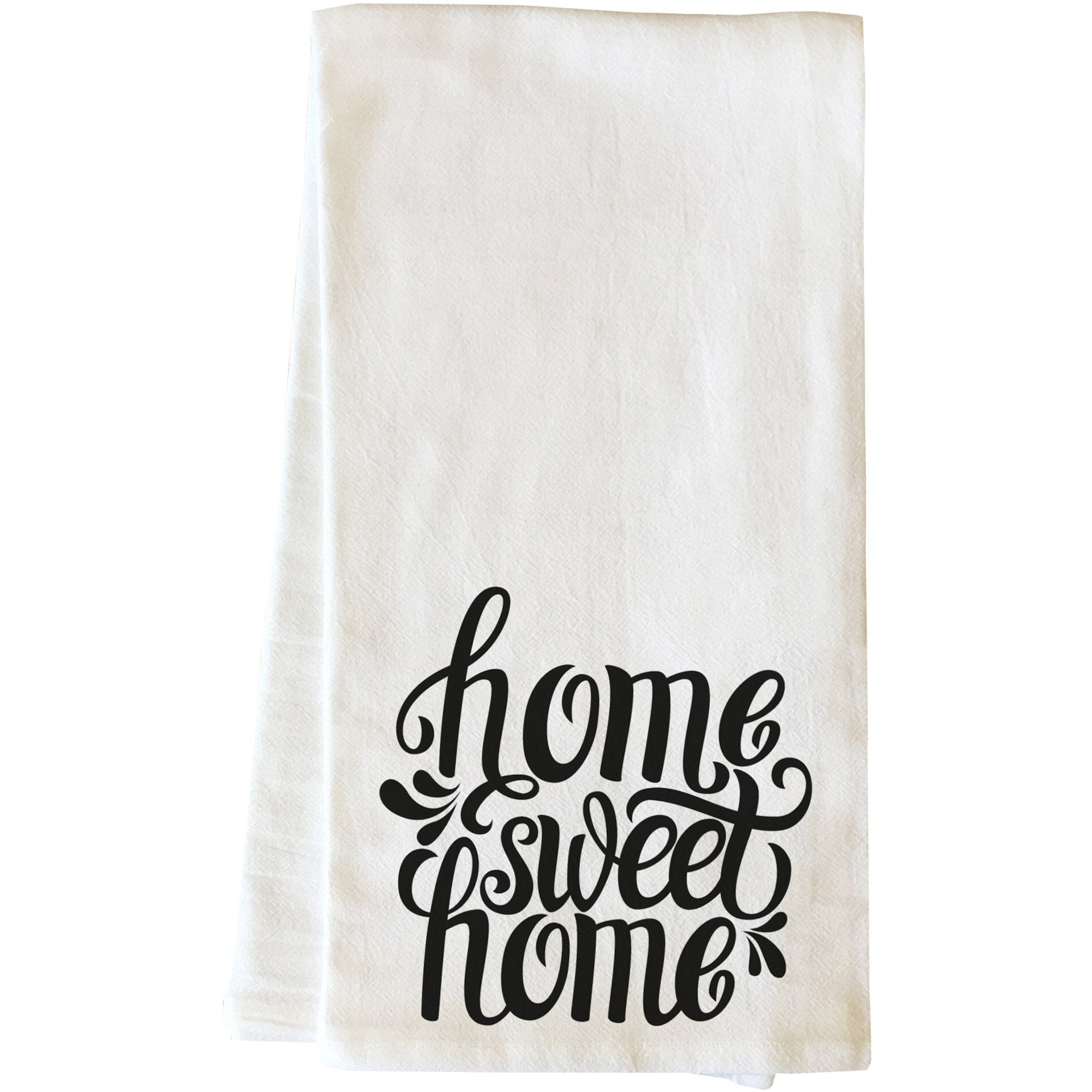 Home Sweet Home Tea Towel in Grey and Black