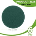 thumbnail image 2 of Almohadillas de fregado Uxcell - Discos de fregado - Adecuados para la limpieza de cocina en casa, accesorio de taladro de fregado, reemplazo en verde oscuro, 5 pulgadas, 400 grano, 2 of 7