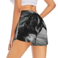 thumbnail image 4 of Picia Running Horse Pattern Women's 2 in 1 Athletic Running Shorts High Waisted Workout Casual Gym Sweat Shorts with Comfy Liner Zipper Pockets-X-Large, 4 of 9