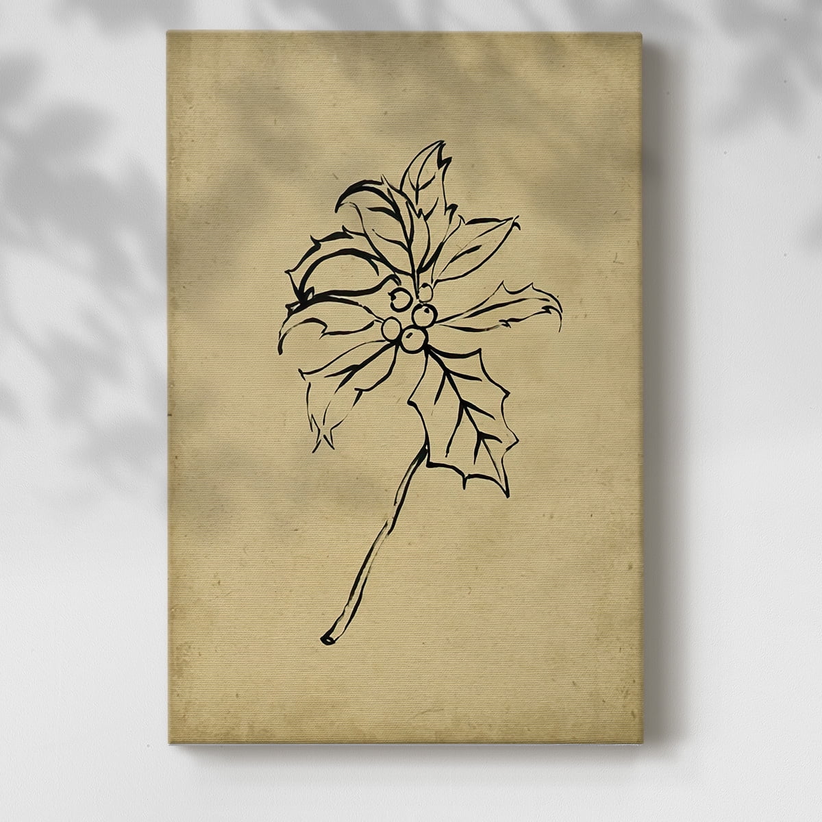 Holly Branch II- Gallery Wrapped Canvas