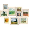 thumbnail image 4 of PixonSign Adhesive Canvas Print Wall Art Set - Van Gogh Variety Floral Botanical Landscape Posters - Gallery Set of 9 Geometric Abstract Artistic Art Paintings Wall Décor for Rooms - Unframed, 4 of 5