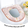 thumbnail image 4 of Funda de asiento de inodoro universal con diseño floral de Laklulu: hace que su inodoro sea cálido y cómodo, funda cálida para asiento de inodoro, 4 of 5