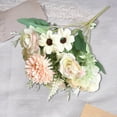 thumbnail image 5 of Artificial Flowers, White Fake Flowers Silk Faux Roses Wedding Bridal Bouquets Cake Flowers with Stems for Table Centerpieces Floral Arrangement Arch Home Decoration, 5 of 6