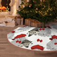 thumbnail image 5 of Rateoe Rabbit And Hedgehog Pattern Christmas Tree Skirt with Ties , Christmas Tree Decorations, Farmhouse Christmas Decor Xmas Holiday Decorations-36", 5 of 6