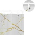 thumbnail image 5 of GZHJMY Gold Marble Shower Curtain Waterproof Fabric Bath Curtain with Hooks for Bathtub Bathroom Decor, 60 x 72 Inch, 5 of 6