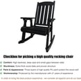 thumbnail image 5 of Fortune Candy Wooden Patio Rocking Chair with High Backrest and Deep Contoured Seat, Black, Set of 2, 5 of 10