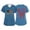 #01 Royal Blue, variant on Women 250th Anniversary Scrub Tops American Flag Print 1776-2026 Short Sleeve Nursing Uniforms V Neck Moisture Wicking Classic Fit Breathable Shirts with Pockets, #01 Deep Red, M