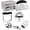 thumbnail image 1 of Pastry Cutter Set, Stainless Steel Pastry Scraper, Egg Separator, Dough Blender & Biscuit Cutter Set (4 Pieces/ Set),Professional Baking Dough Tools for Bread Cookie Doughnut Pizza, Gift Package, 1 of 7