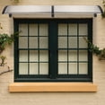 thumbnail image 7 of HiiKaa Polycarbonate Window Door Awning Canopy Brown with Black Bracket 38in x 80in,Black, 7 of 7