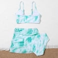 thumbnail image 4 of GYRATEDREAM 7-12T Big Girls Tie-Dye Swimsuits 3 Piece Bikini Set Bathing Suit Swimwear with Cover Up Beach Skirt UPF 50+, 4 of 8