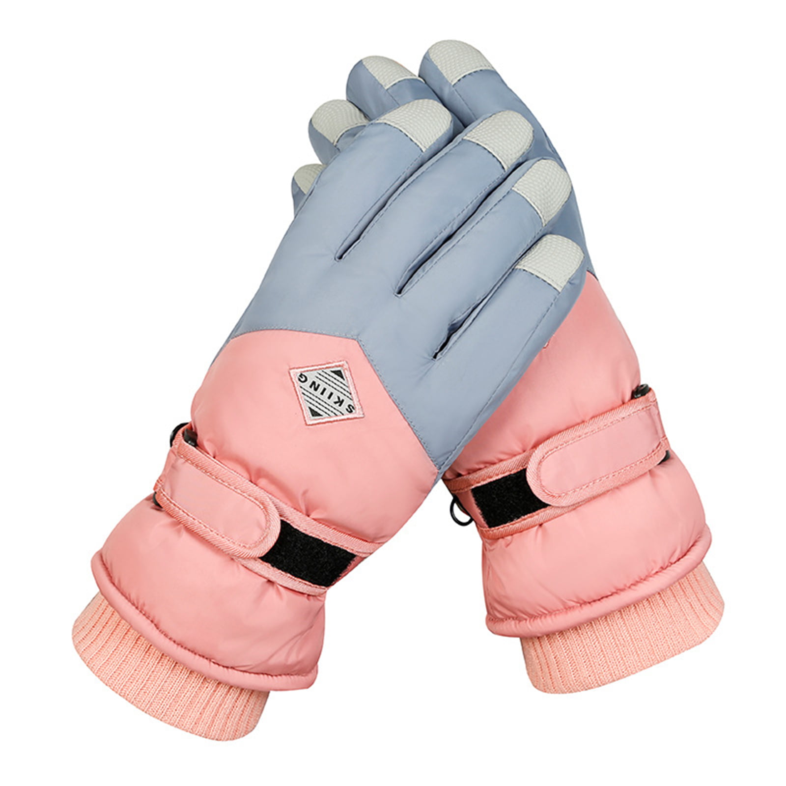 1 Pair Ski Gloves Outdoor Windproof Waterproof Skiing Gloves for Men&Women 
