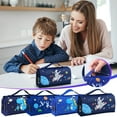 thumbnail image 2 of Loyerfyivos Astronaut Pencil Case Space Pencil Box Galaxy Pencil Case Astronaut Pencil Punch Blue Cartoon Pencil Holders Large Waterproof Capacity Storage Pencil Box with Compartments, 2 of 9