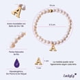 thumbnail image 4 of Pulseras Mujer de Perlas con Iniciales Oro 18k LuckyLy, Modelo Galia blanco UNITALLA, 4 of 6