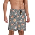 thumbnail image 2 of Naloa Bulldog Men's Short Pajama Pants, Pj Shorts, Lounge Comfort Shorts-X-Large, 2 of 6