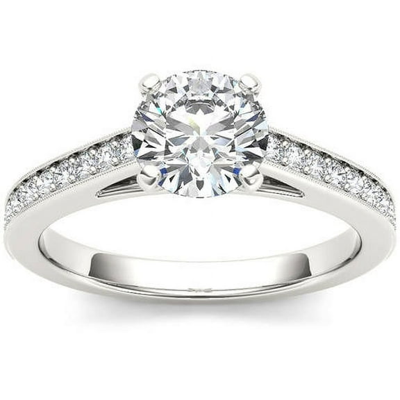1 Carat T.W. Diamond Classic 14kt White Gold Engagement Ring
