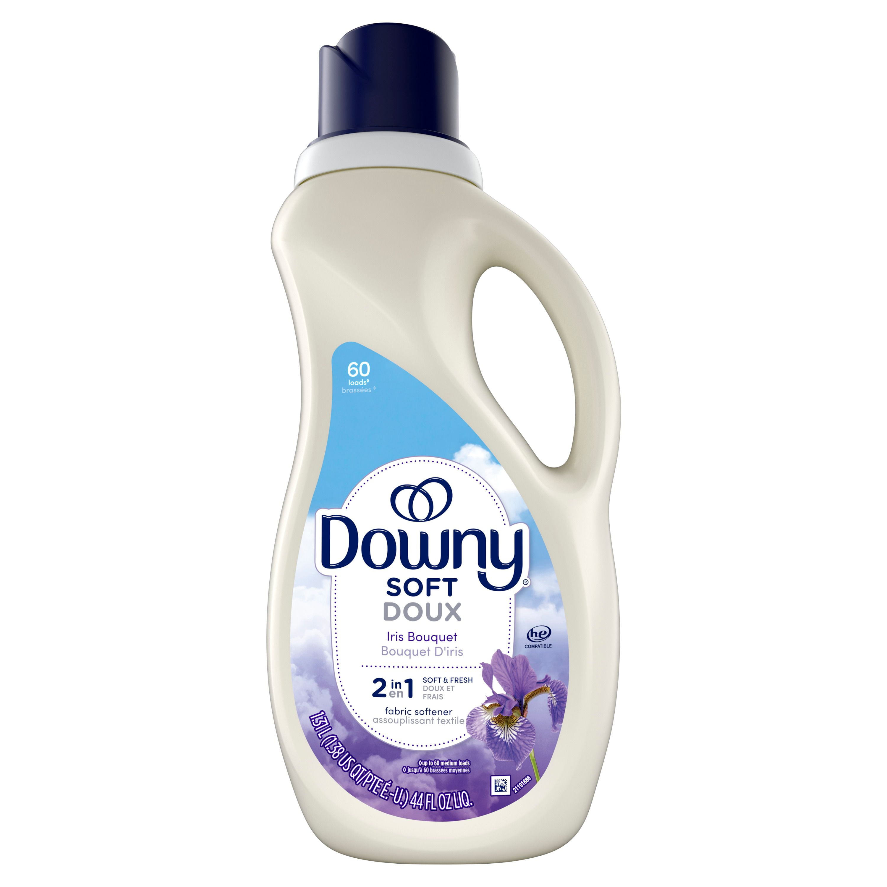 Downy SOFT & FRESH Fabric Softener Liquid, Iris Bouquet Scent, Downy Fabric Softener, Laundry Softener