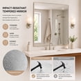 thumbnail image 3 of Wall-Mounted Mirror Aluminum Alloy Frame Bathroom Wall Mirror for Vanity Living Room, Bedroom Entryway Room Home Decor 24" x 30", 3 of 12