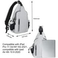 thumbnail image 4 of Mosiso Sling Backpack Chest Shoulder Bag Double Layer Hiking Daypack Men/Women,Gray, 4 of 6