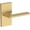 Gold, variant on Baldwin PVANACFR190 Anaheim Hills Privacy Door Lever Set - Black