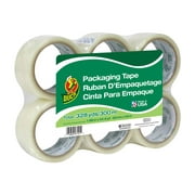 Duck Standard Packaging Tape - Clear, 6 Pack, 1.88 Inches x 54.6 Yard