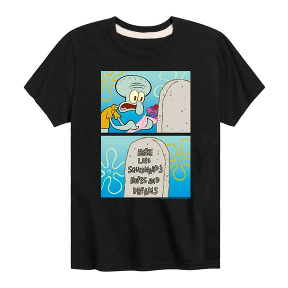 SpongeBob SquarePants - Squidward Hopes And Dreams - Toddler & Youth Short Sleeve Graphic T-Shirt