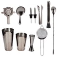 thumbnail image 1 of Juego de 11 cocteleras de acero inoxidable para barman, colador de cócteles, utensilios de bar para fiestas en casa, color negro rutenio., 1 of 14