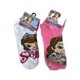 thumbnail image 2 of 3pk Disney's Sofia the First Light Blue/White Floral Kids Socks ( Size 6-8), 2 of 4