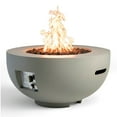 thumbnail image 5 of 28-inch 40,000 BTU Outdoor Propane Fire Pit Table ,Garden Patio Round Fire Bowl Gas Fire Pit with Lid, Lava Rocks, Rain Cover Gray, 5 of 13